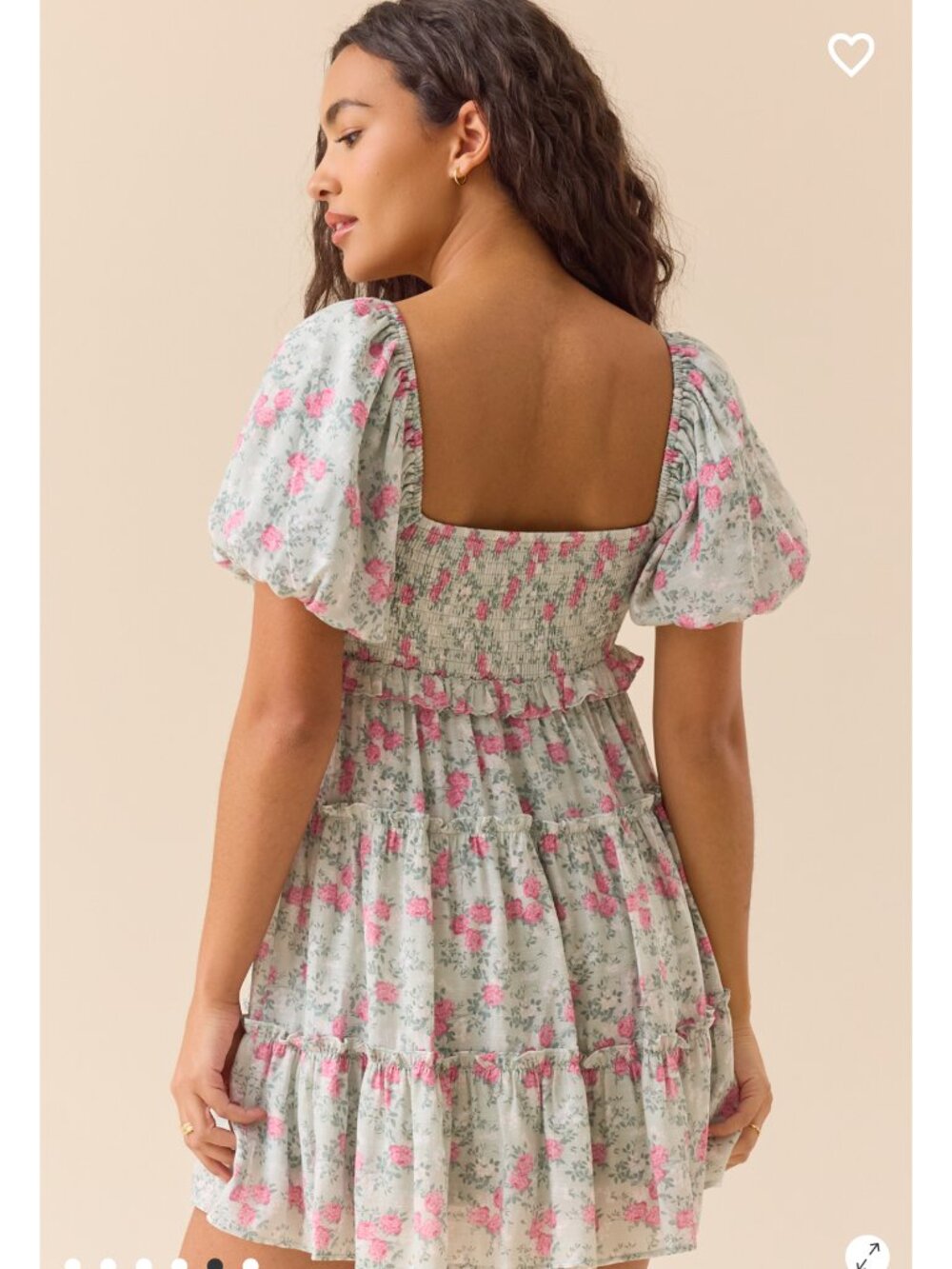 Lunya Puff Sleeve Altar'd State Dress Floral Dress NWT - Picture 5 of 6